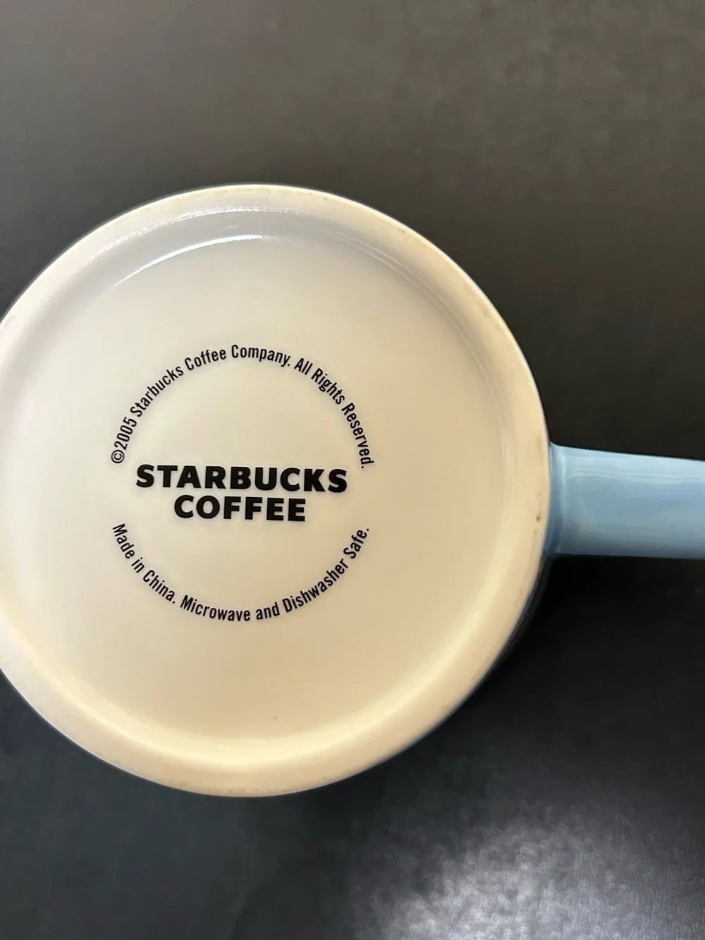 Starbucks Blue Floral Pattern Ceramic Mug 2005 Collectible Vintage